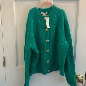 NWT J Crew cable knit cardigan